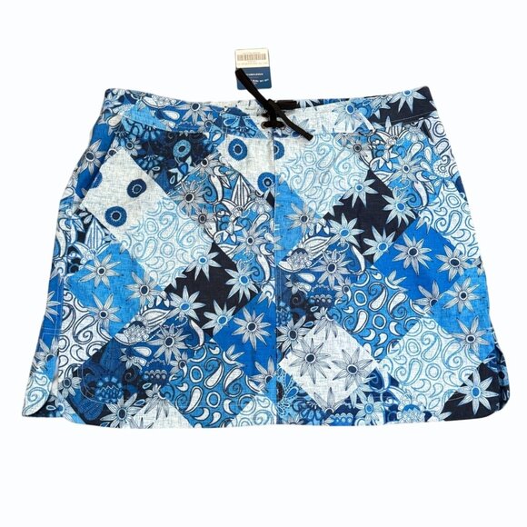 Ripskirt Hawaii Womens Patchwork Blues Sport Skirt Size XXL Golf Pickleball - Picture 1 of 9